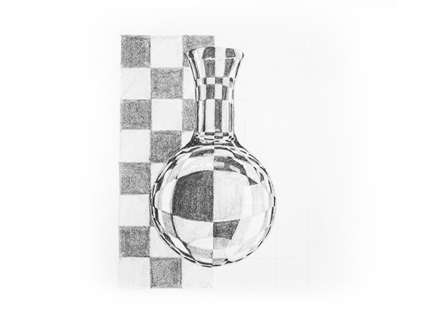 how to draw glass bottle with pencils