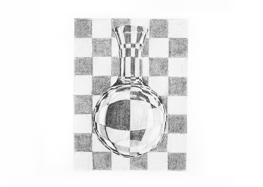 how to draw a crystal bottle