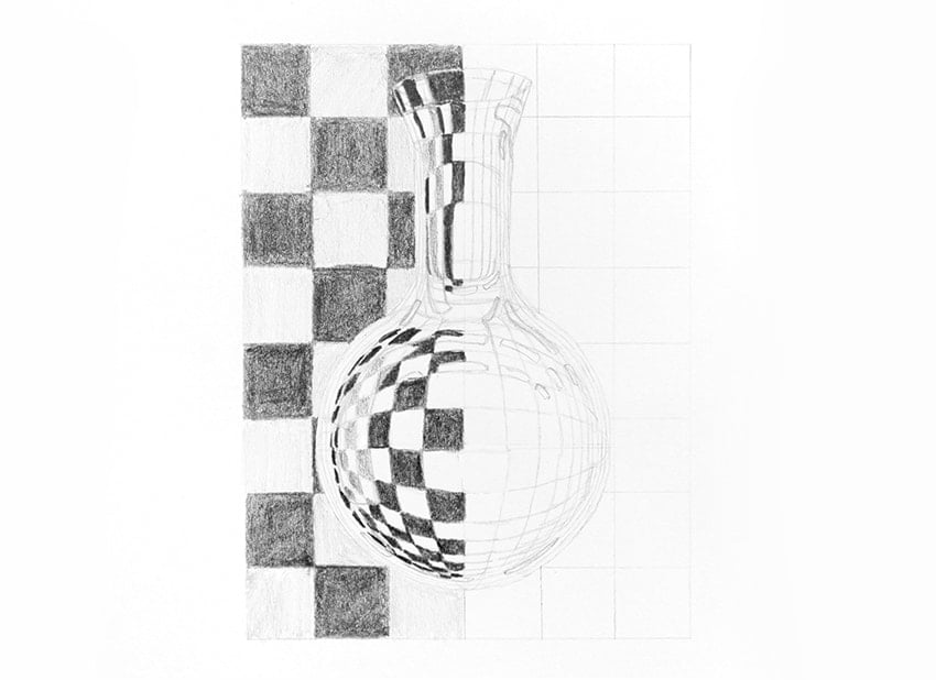 how to draw distorted pattern