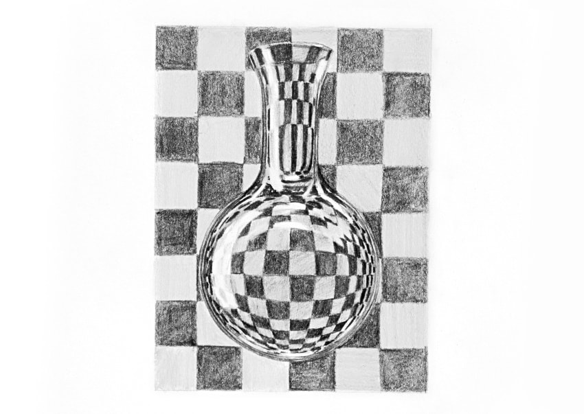 how to draw a realistic glass bottle