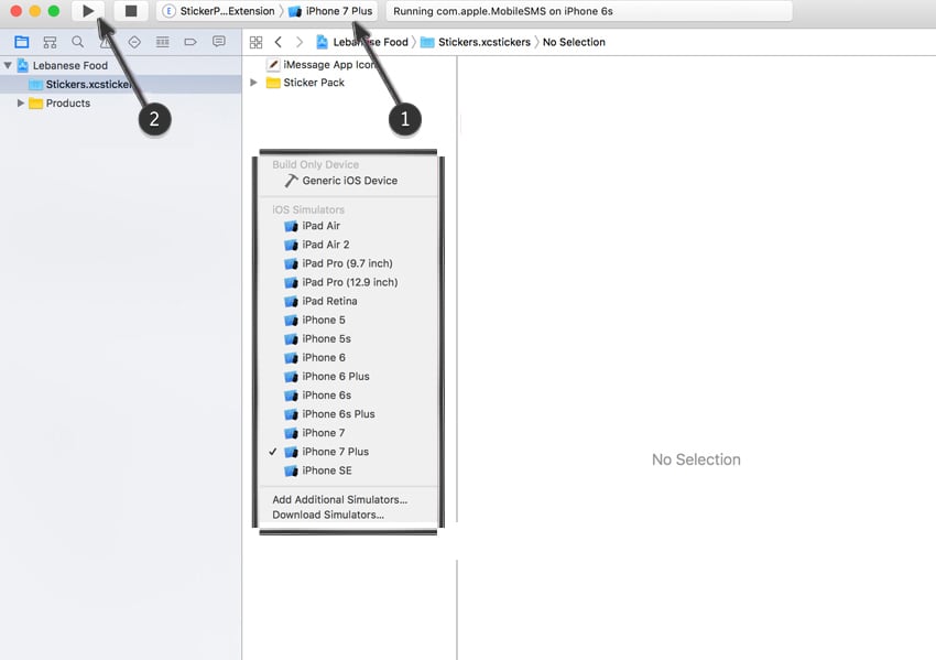 Xcode select iphone device