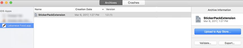 xcode archives sticker pack