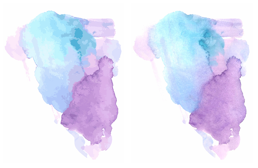 A comparison between watercolor textures