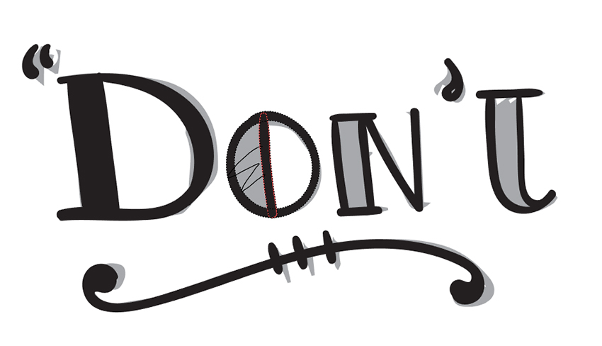 Use thick and think lines in your design