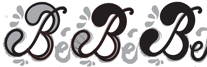 Use the shaper tool to fill in objects