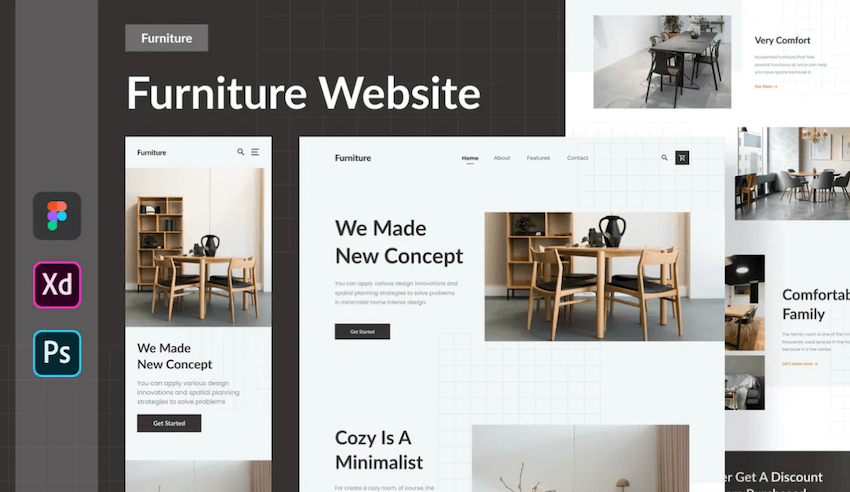 Stunning Furniture Landing Page Design Examples image