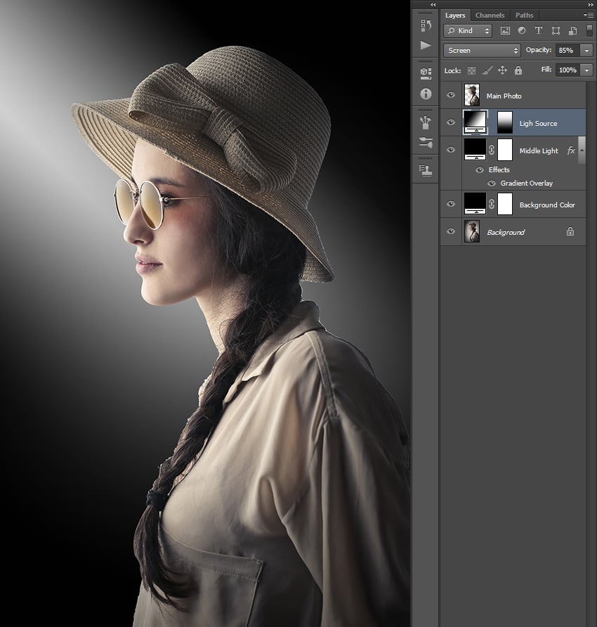 Changing the blending mode and opacity