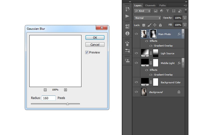 Bluring the layer mask