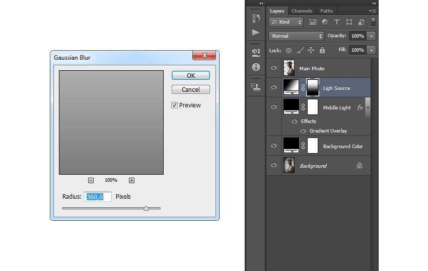 Bluring the layer mask