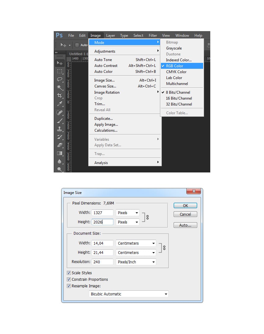 Checking image size and image mode