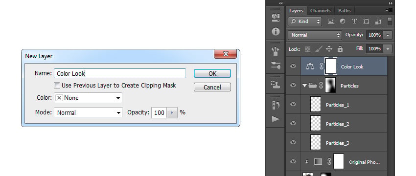 Creating new color balance adjustment layer