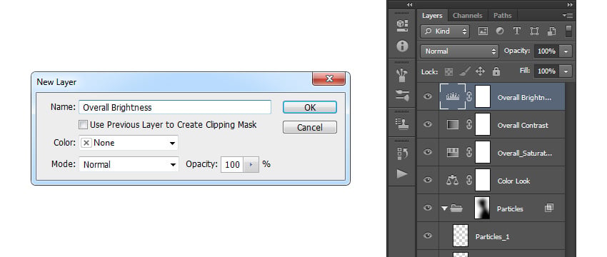 Creating new levels adjustment layer