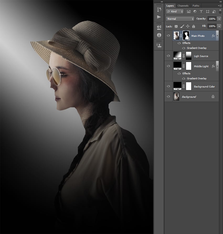 Creating the layer mask using selection