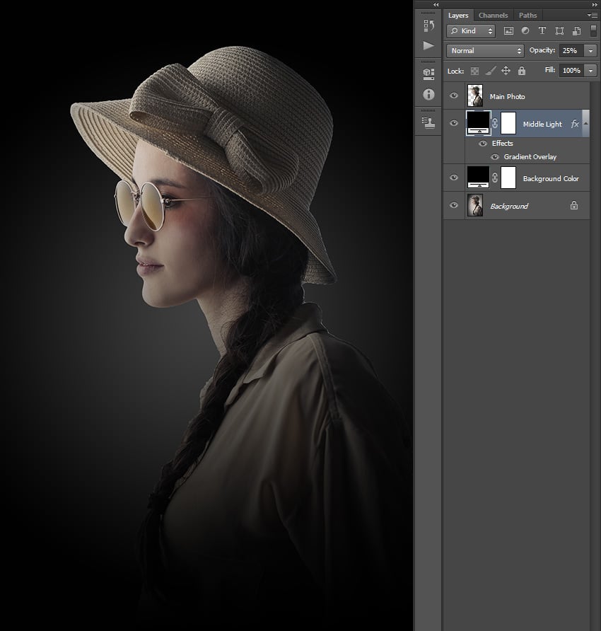 Droping opacity of the layer