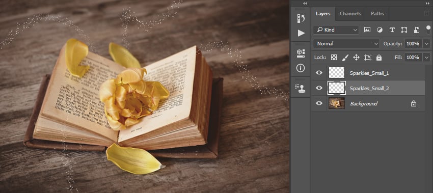 Brushing into layer