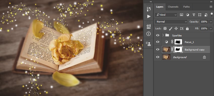 Brushing into layer mask