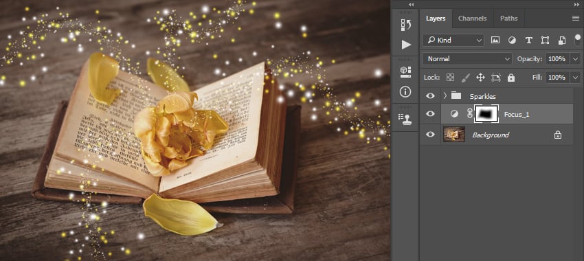 Brushing into layer mask