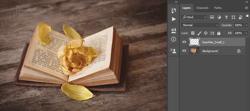 Brushing into layer