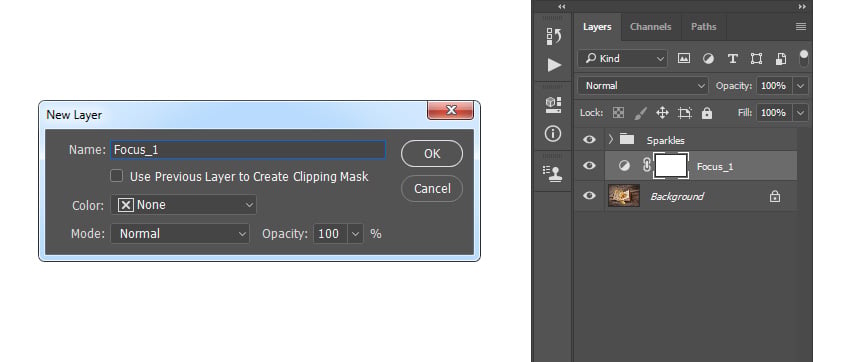 Creating new levels adjustment layer