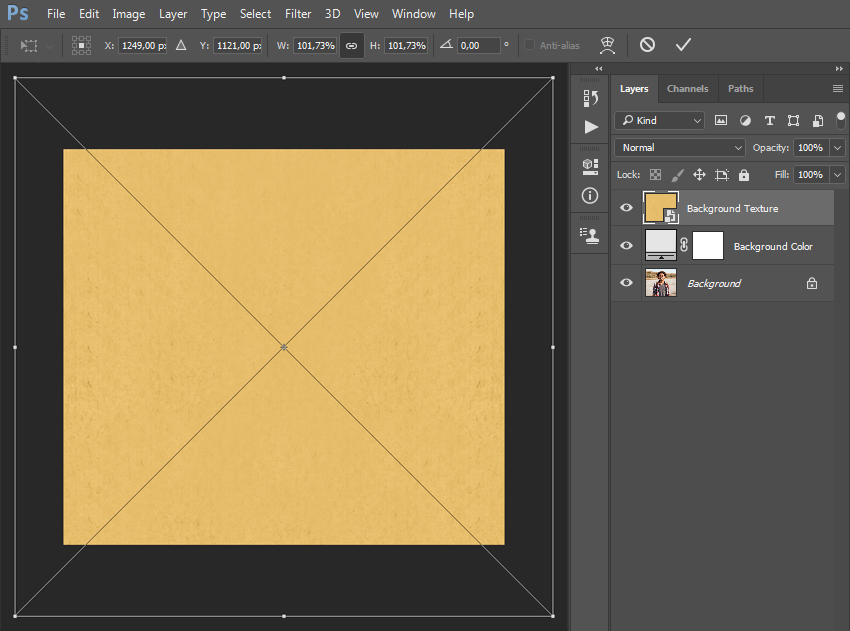Placing texture