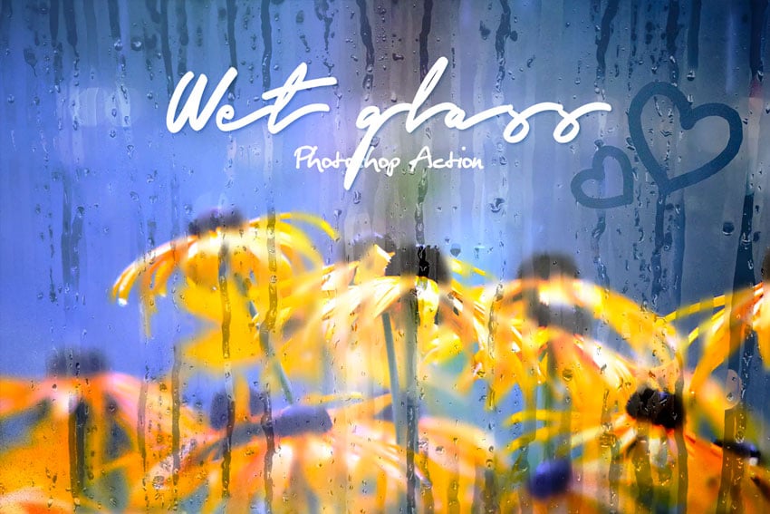 Wet Glass Photoshop Action
