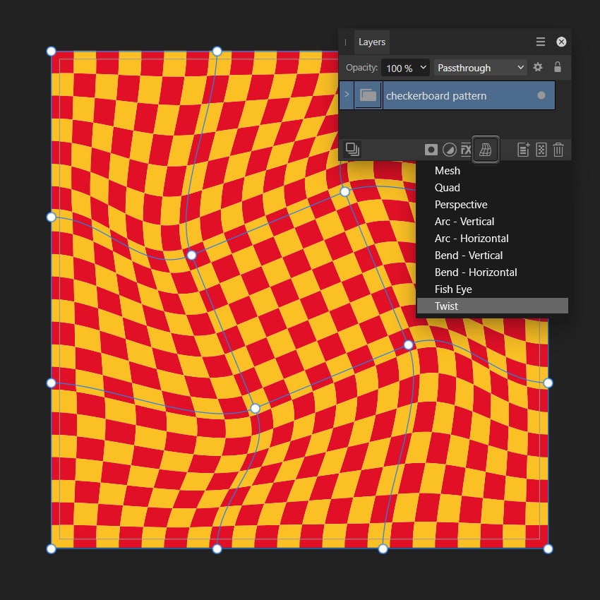 How to make a warped checkerboard pattern in Affinity Designer | Envato ...