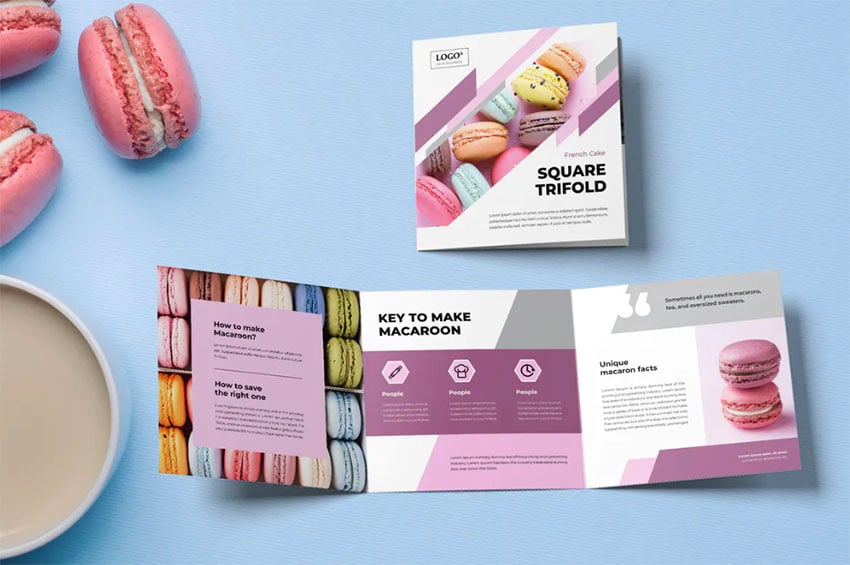 Square Trifold Cookies Brochure