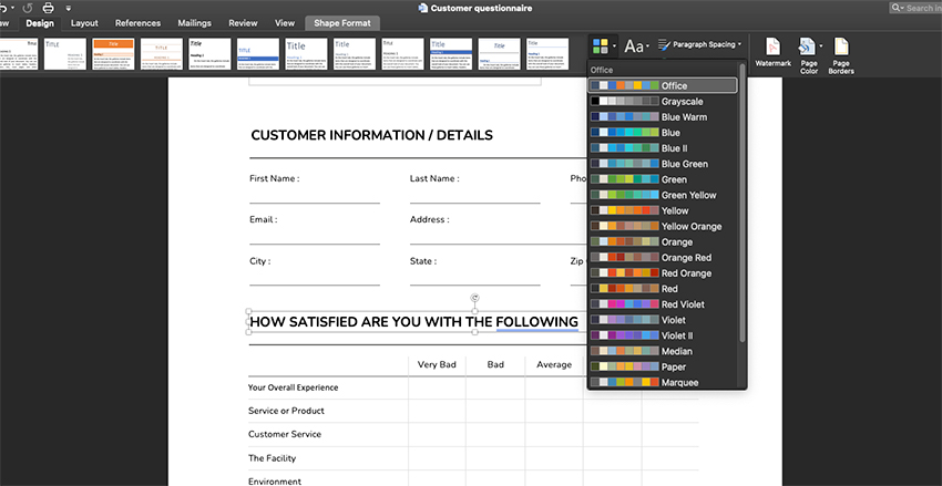 19 Best Free Questionnaire Microsoft Word Templates to Download 2025 ...