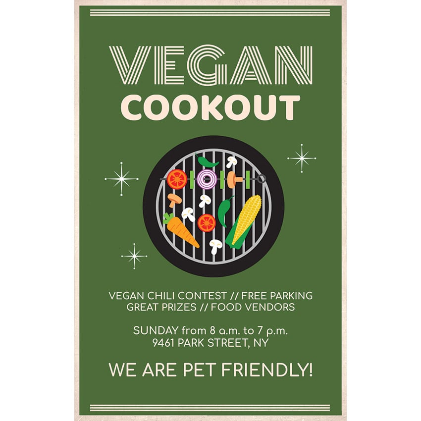 Vegan BBQ Flyer Template