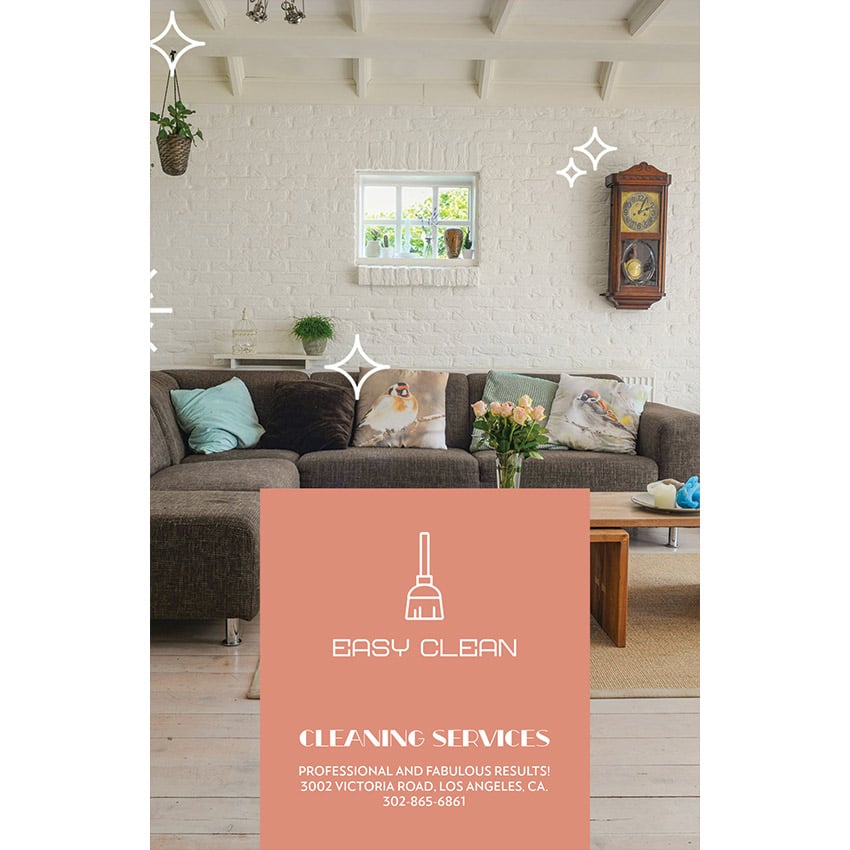 Cleaning Services Flyer Creator with a Simple Broom Icon