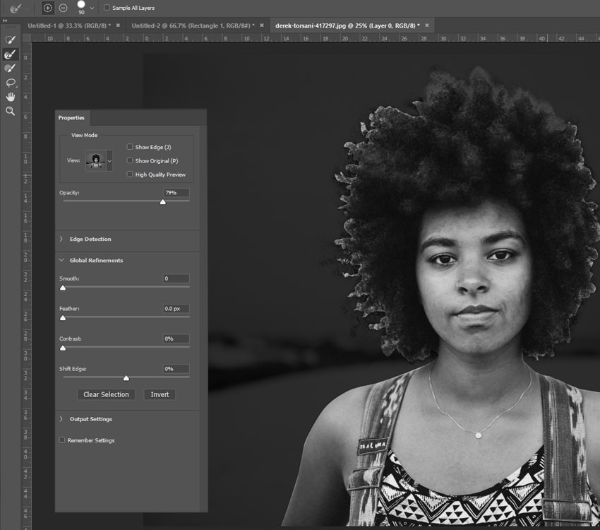 Selecting and masking workspace