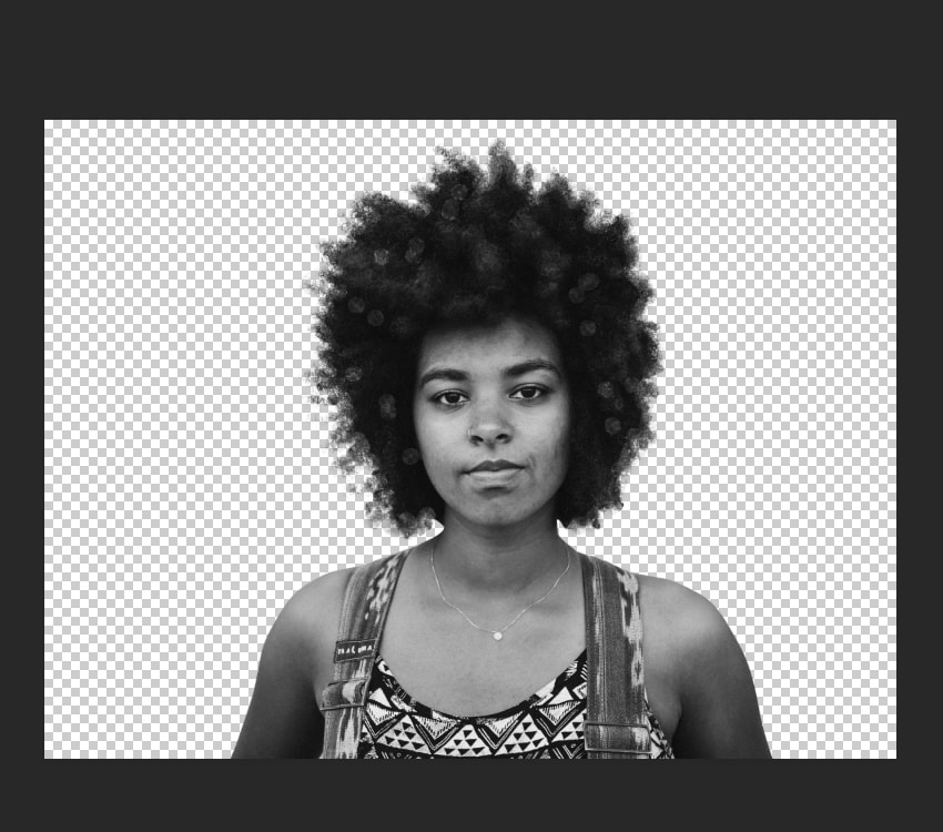 Refining the edges of the models hair