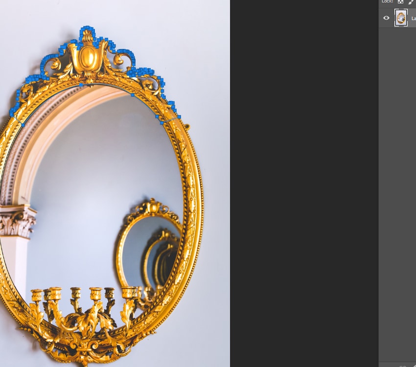 Outlining the mirrors crown 