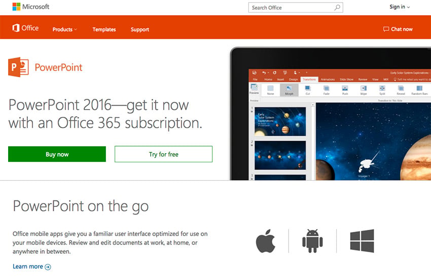 Microsoft PowerPoint Presentation Software