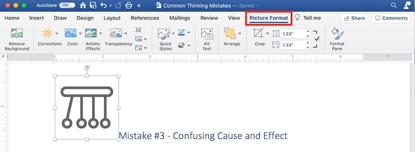 Microsoft clip art - icon inserted