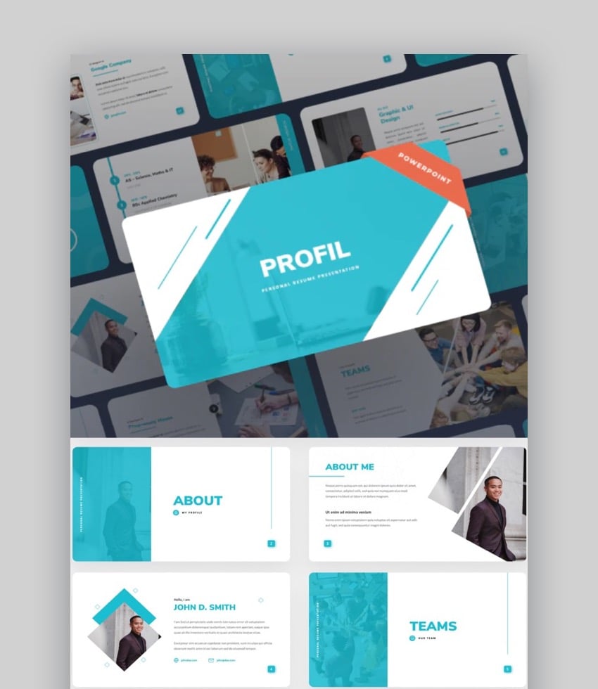 30 Best Creative PowerPoint PPT CV Resume Templates 2021 