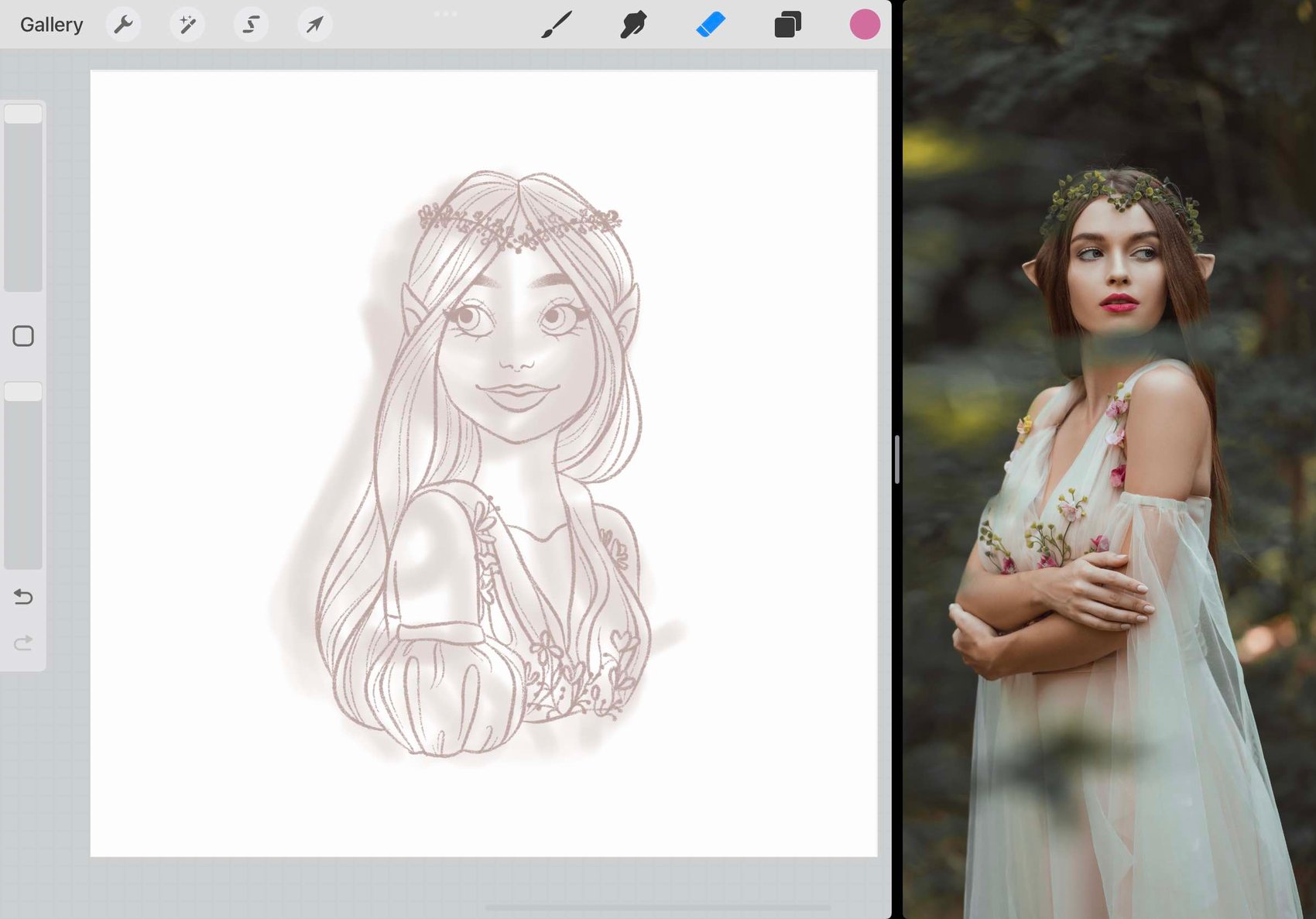 the canvas has been flipped horizontally