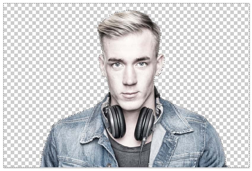 Delete the white background with the Magic Wand Tool