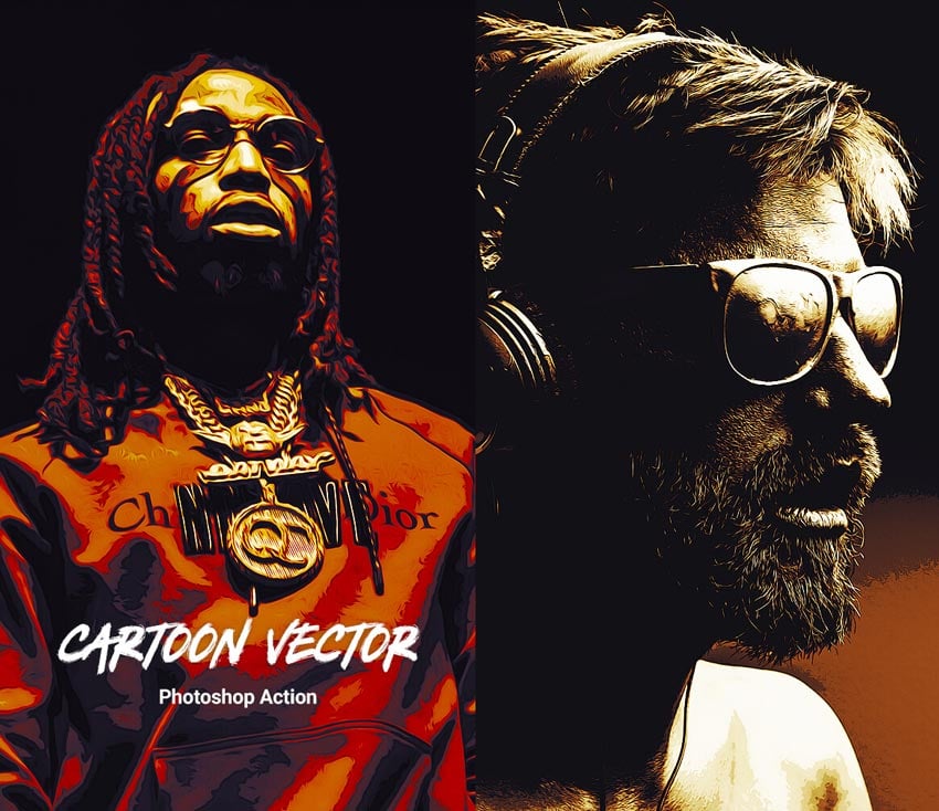 Cartoon Vector Photoshop Action 