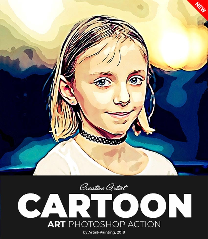Cartoon Art Photoshop Action 