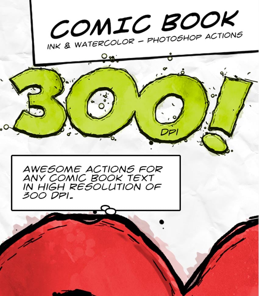 Comic Book Ink Actions 