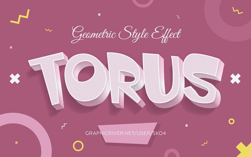 10 Geometric Style Text Effects