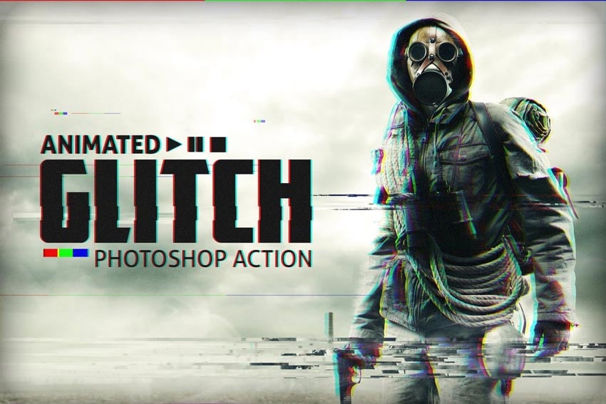 Animated Glitch - Photoshop Action