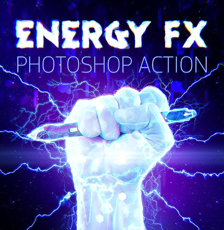 Energy FX - Electricity Photoshop Action 