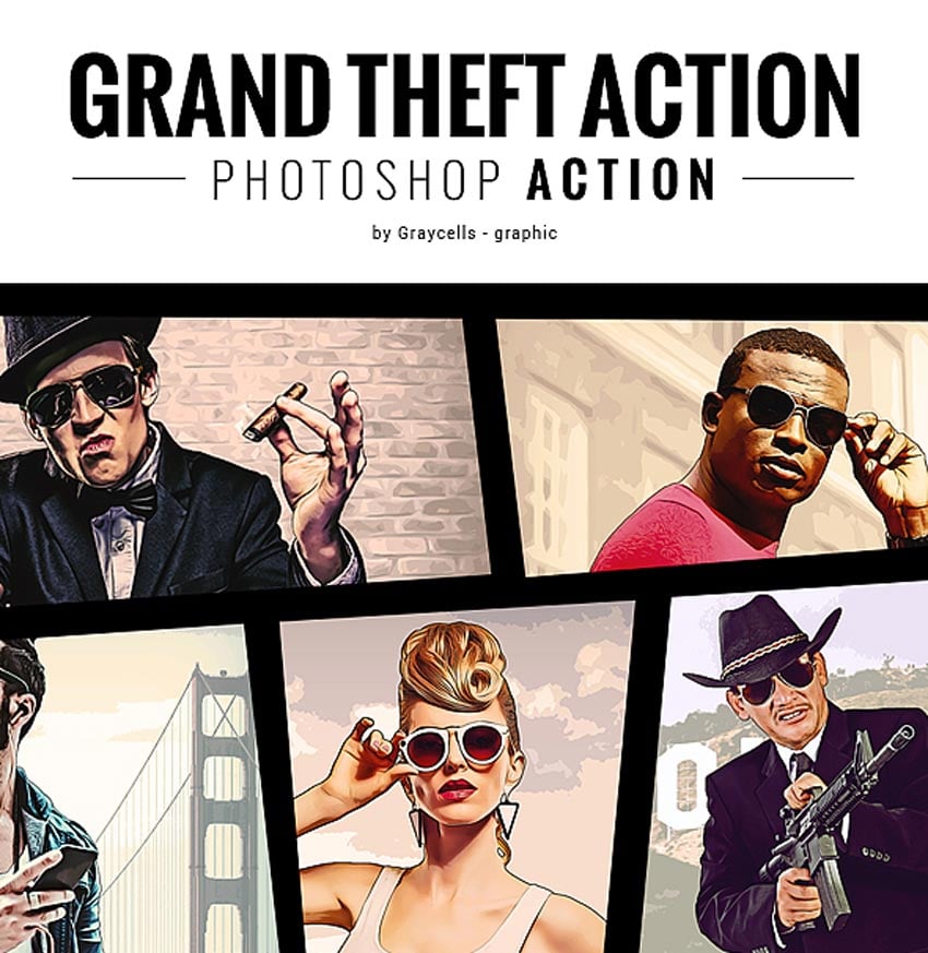 Grand Theft Photoshop Actions 