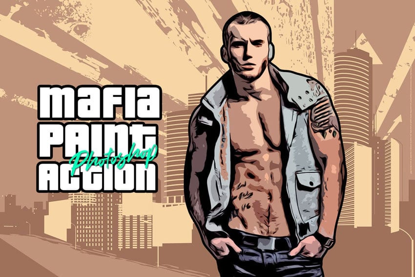 Mafia Painting Art CS6 CC Photoshop Action