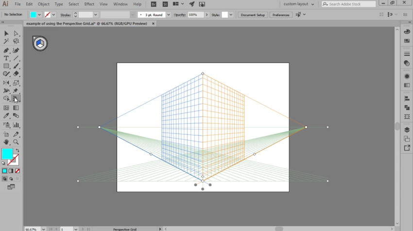 turning on the perspective grid