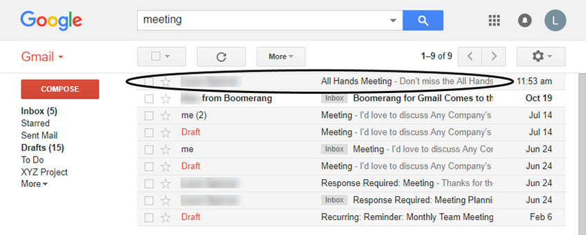 Recover archived emails