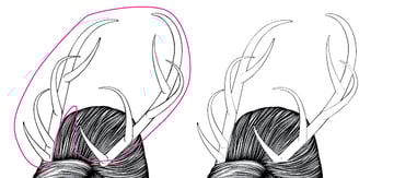 Add Details to the Hair and Antlers