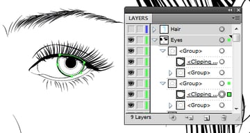 Create the Eyes and Eyebrows
